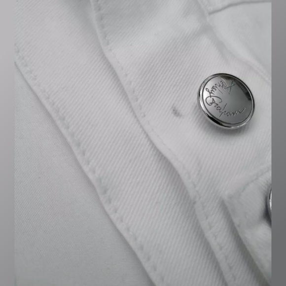 Ashley Graham X Marina Rinaldi White Jean Jacket